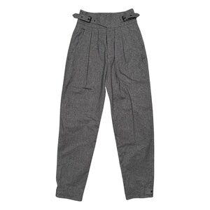 NWOT Isabel Marant Yurnea Anthracite Gray Carrot Tapered Canvas Pants Womens 36